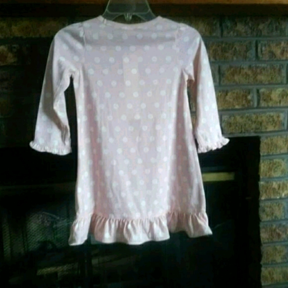 NWT Gap pink white polka dot ruffled nightdress - Picture 2 of 4
